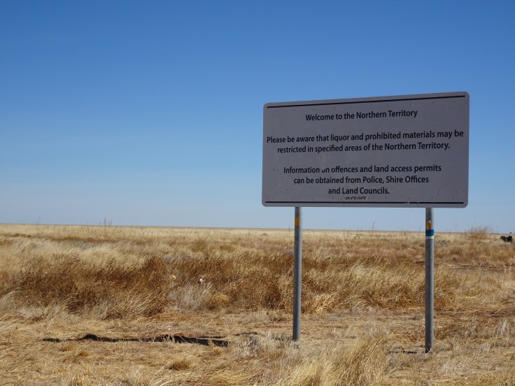 Alcohol ban signage NT border